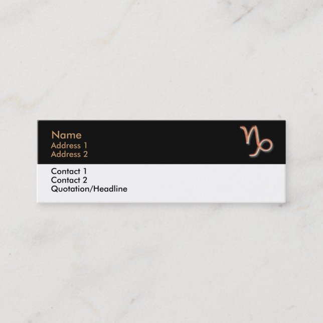 Tarjeta de visita Capricorn (Anverso)