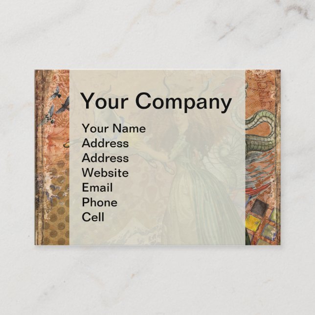 Tarjeta De Visita Capricorn Mujer Goat Whimsical Fun (Anverso)