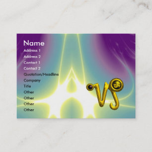 TARJETA DE VISITA CAPRICORN ZODIAC RÓTULO JEWEL EN ONDAS LUMINOSAS