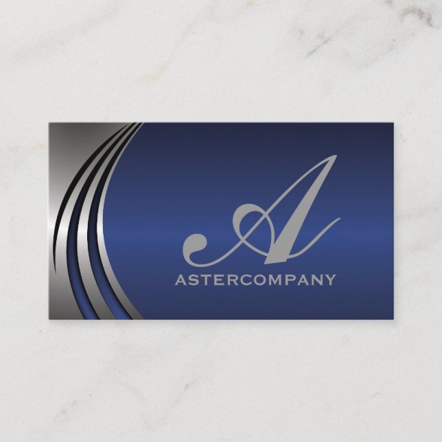 Tarjeta De Visita Captura de ojos azul gris plateado metalizado, mon (Anverso)