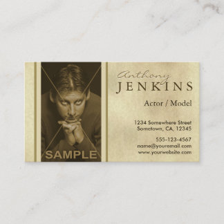 Tarjeta De Visita Captura de pantalla Sepia Textura Modelo Actor Tar