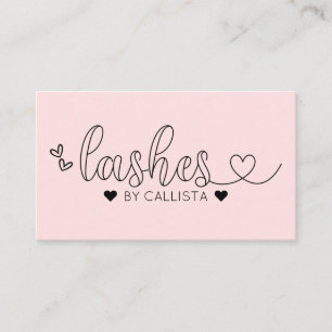 Tarjeta De Visita Captura de tipografía simple de Bonito rosa