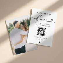 Captura el Amor QR Foto Corazón Minimalista