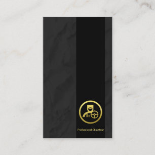 Tarjeta De Visita Capucha gruesa de papel negro de columna negra