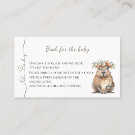 Tarjeta De Visita Capybara Baby Shower • Book for Baby