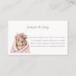 Tarjeta De Visita Capybara Baby Shower • Books for the Baby Card