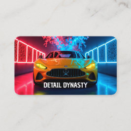 Tarjeta De Visita 🚗 Car Detailer Neon