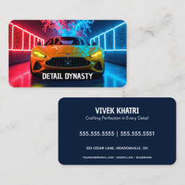 Tarjeta De Visita 🚗 Car Detailer Neon
