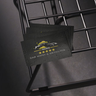 Tarjeta De Visita Car Wach & Auto detailing rofessional Water black
