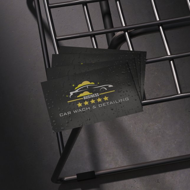 Tarjeta De Visita Car Wach & Auto detailing rofessional Water black (Subido por el creador)