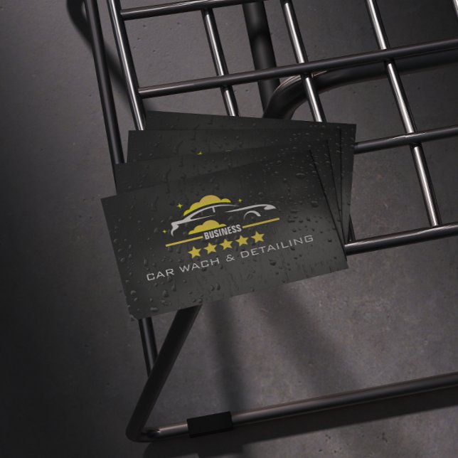 Tarjeta De Visita Car Wach & Auto detailing rofessional Water black (Subido por el creador)