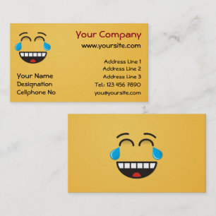 Tarjeta De Visita Cara con lágrimas de alegría