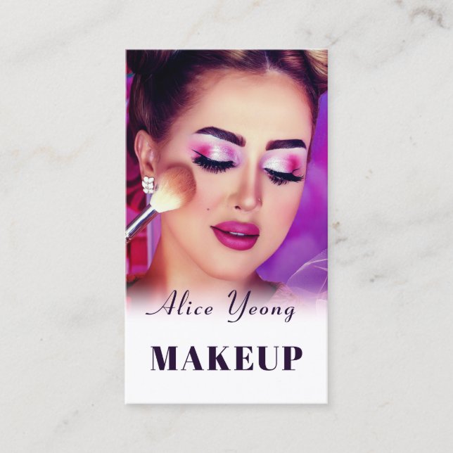 Tarjeta De Visita Cara de belleza cosmética (Anverso)