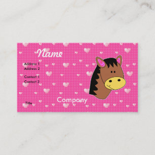 Tarjeta De Visita Cara de caballo suave