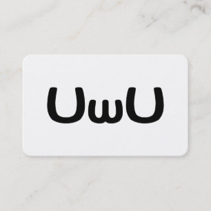 Tarjeta De Visita Cara de emoticono feliz de anime UwU