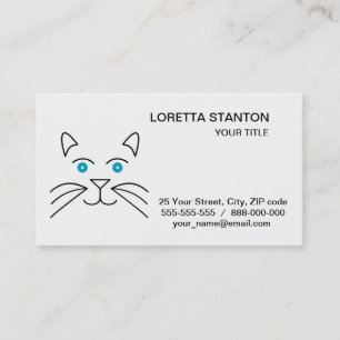 Tarjeta De Visita Cara de gato