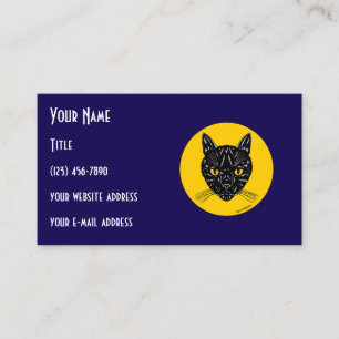 Tarjeta De Visita Cara de Gato Negro