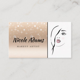 Tarjeta De Visita Cara de glamoroso chica personalizada