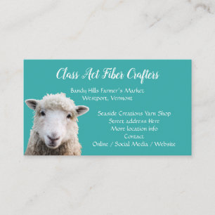 Tarjeta De Visita Cara de oveja Negocio personalizado de la tienda d