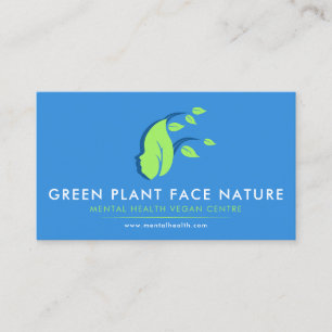 Tarjeta De Visita Cara de planta vegana de la naturaleza