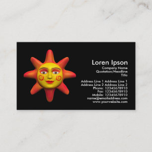 Tarjeta De Visita Cara de sol - Negro
