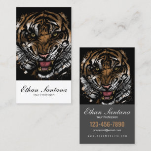 Tarjeta De Visita Cara de tigre