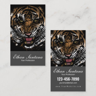Tarjeta De Visita Cara de tigre