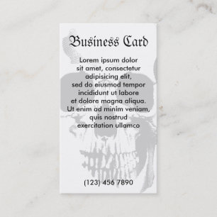 Tarjeta De Visita Cara del cráneo