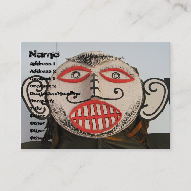 Tarjeta De Visita Cara fantasma tailandesa, Festival de la máscara P (Anverso)