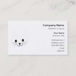 Tarjeta De Visita Cara linda del gato