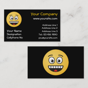 Tarjeta De Visita Cara sonriente con boca abierta