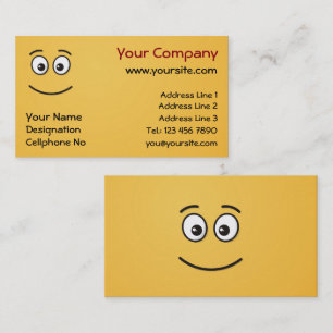 Tarjeta De Visita Cara sonriente con ojos abiertos
