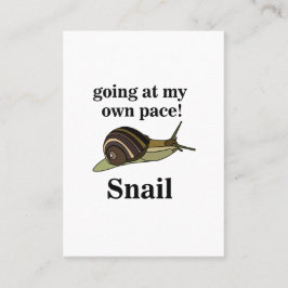 Tarjeta De Visita Caracol En Mi Propio Caracol Funny Snail