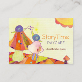 Tarjeta De Visita Caracoles en hongos cuidado de niños