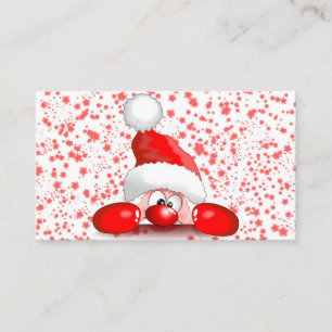 Tarjeta De Visita Carácter de búsqueda Santa Personalizado © Blue
