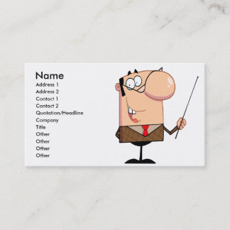 Tarjeta De Visita Carácter de maestro personalizado