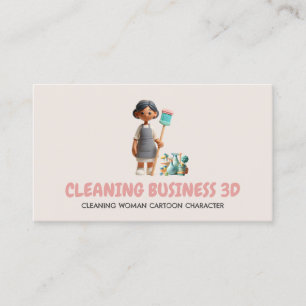 Tarjeta De Visita Carácter personalizado de limpieza de plásticos de