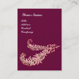 Tarjeta De Visita CARACTERÍSTICAS DE DIAMANTE MONOGRAM, púrpura rosa