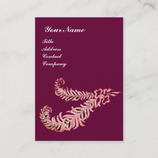 Tarjeta De Visita CARACTERÍSTICAS DE DIAMANTE MONOGRAM, púrpura rosa