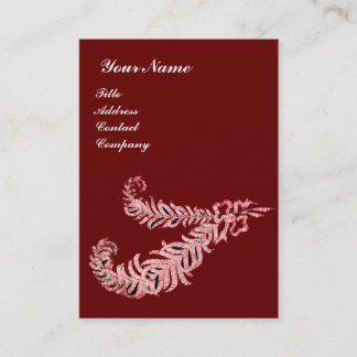 Tarjeta De Visita CARACTERÍSTICAS DE DIAMANTES MONOGRAM, rosa, rojo