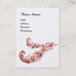 Tarjeta De Visita CARACTERÍSTICAS DE DIAMOND MONOGRAM ,rosa ,oro met