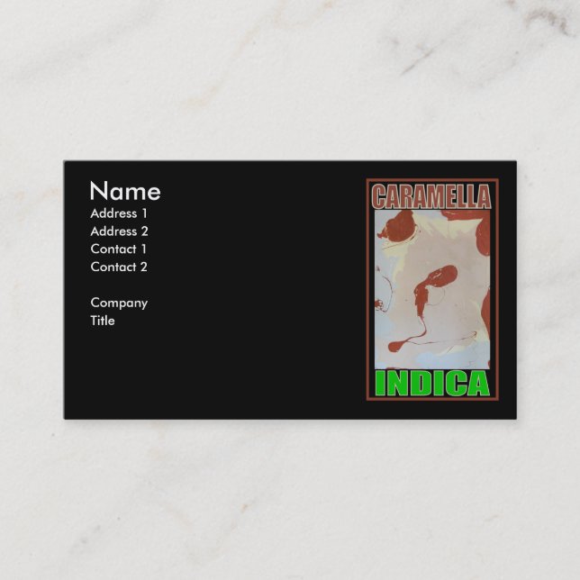 TARJETA DE VISITA CARAMELA INDICA (Anverso)