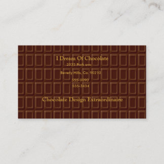 Tarjeta De Visita Caramelo de la barra de chocolate