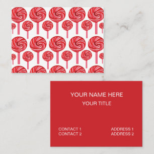Tarjeta De Visita Caramelo Lollipop Dulce Caramelo Lollipop