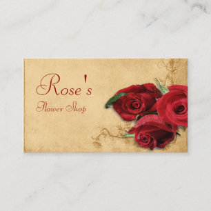 Tarjeta De Visita Caramelo marrón y florista Rosa