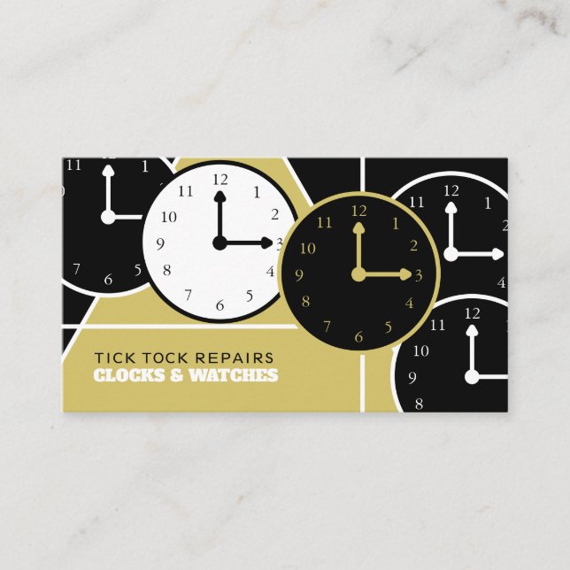 Tarjeta De Visita Caras de reloj, Horólogo (Anverso)