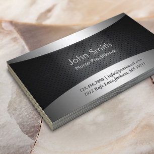 Tarjeta De Visita Carbon Black Nurs Practiderer Business Card