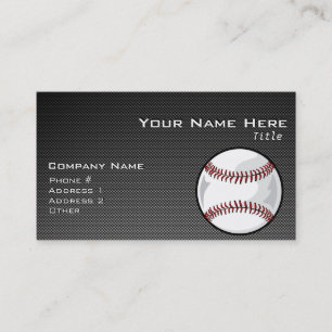 Tarjeta De Visita Carbon Fibra Look Béisbol
