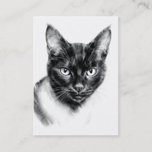 Tarjeta De Visita Carboncillo de gato