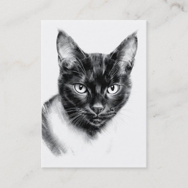 Tarjeta De Visita Carboncillo de gato (Anverso)